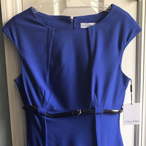 Calvin Klein Cobolt Royal Blue Dress 6 NWT!